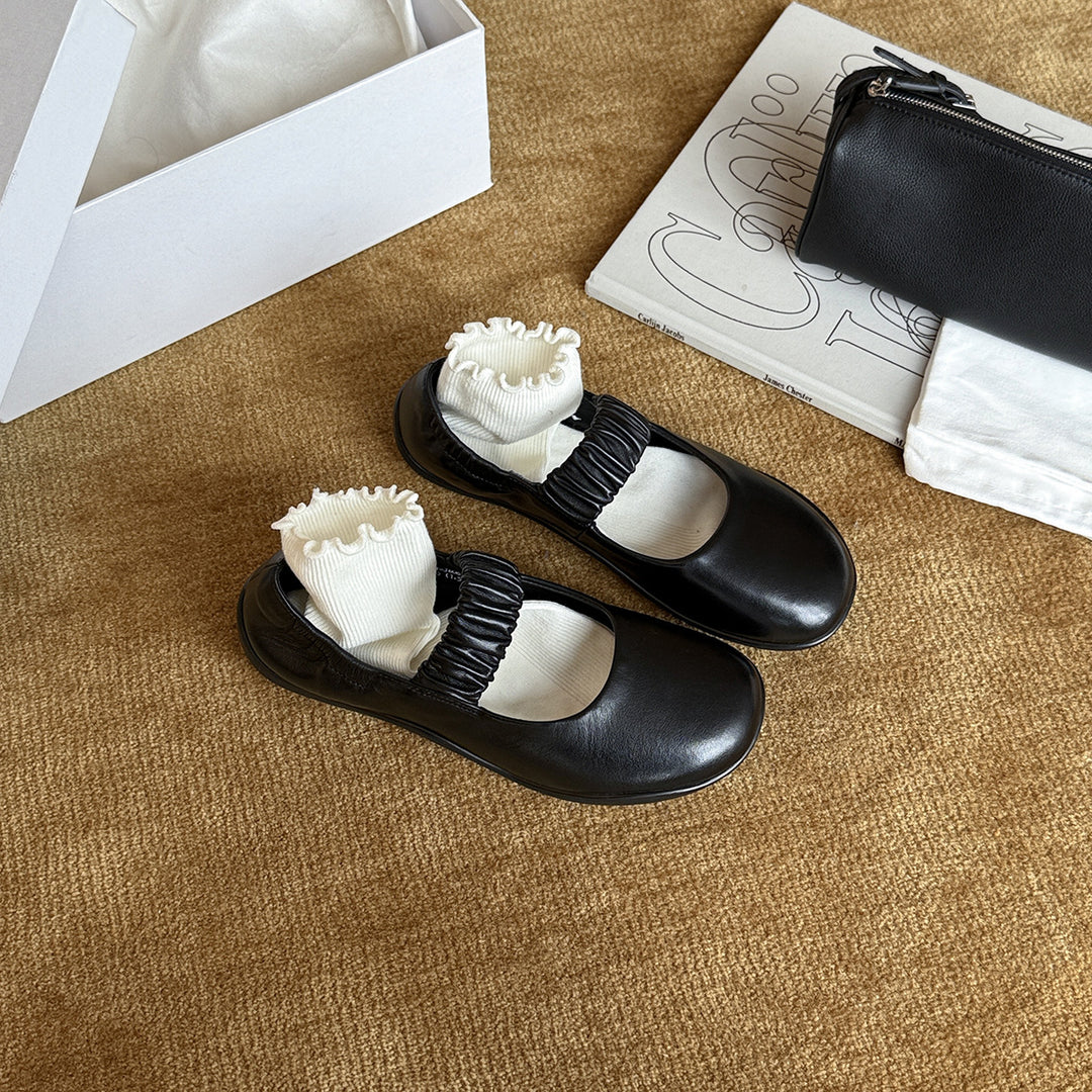 Damen Ballerinas mit innovativem Riemchen und elastischem Abschluss EB