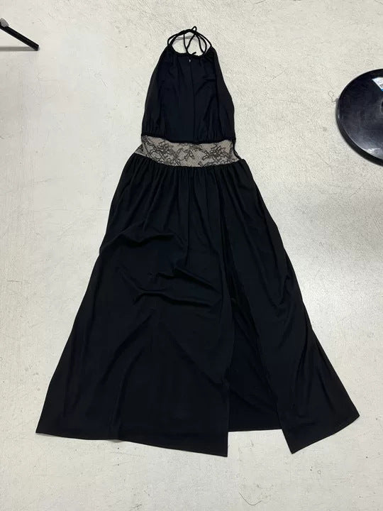 Damen Elegantes Maxikleid mit Spitzenakzenten EB