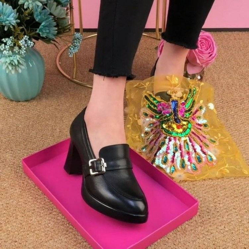 Damen Elegante High Heels mit Schnallen-Design EB