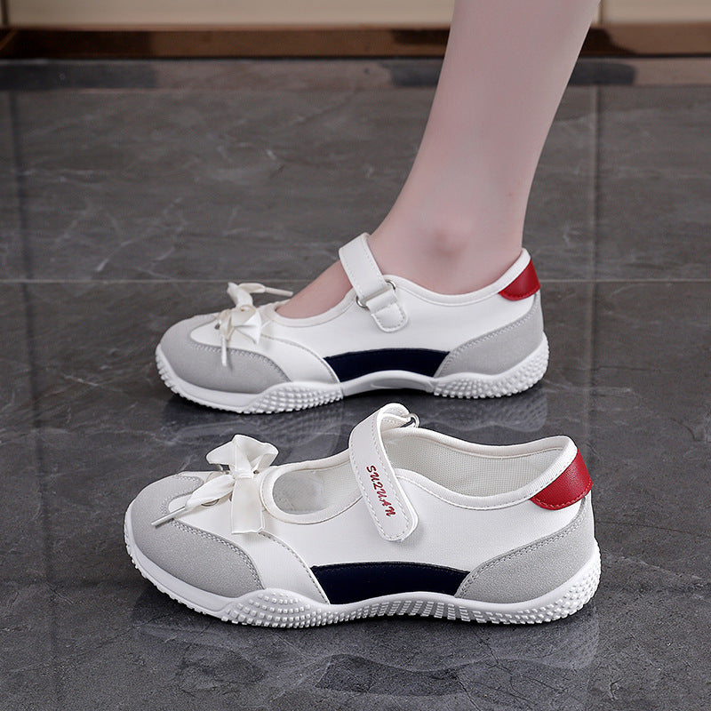 Damen sportliche Ballerinas mit verstellbarem Klettverschluss und bequemer Sohle EB