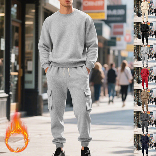 Herren lässiges Sweatshirt und Cargo-Hose Set EB