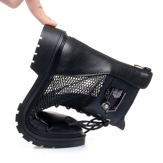 Damen Stiefeletten mit luftiger Netzstruktur und trendigem Design EB