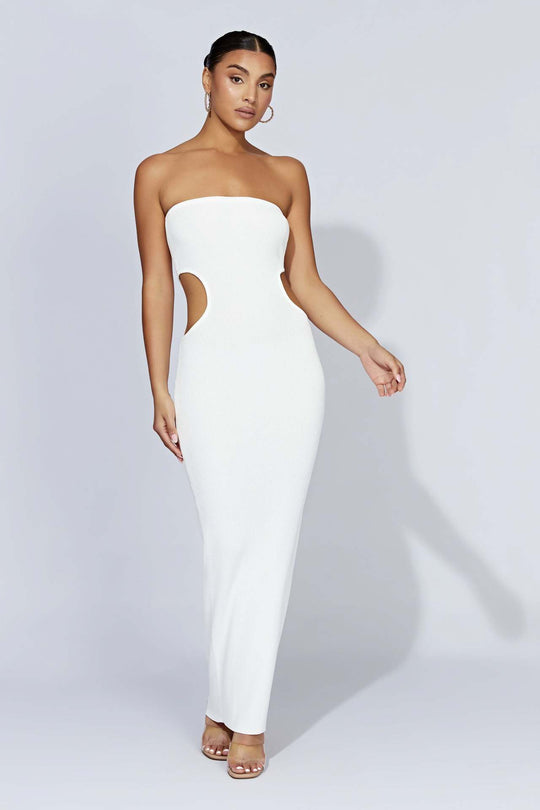 Damen figurbetontes Langarmkleid mit Cut-Outs EB
