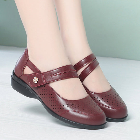 Damen Komfortable Ballerinas mit atmungsaktivem Design und praktischem Riemen EB
