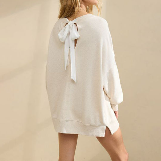 Damen Übergroßer Sweatshirt mit asymmetrischem Schnitt EB