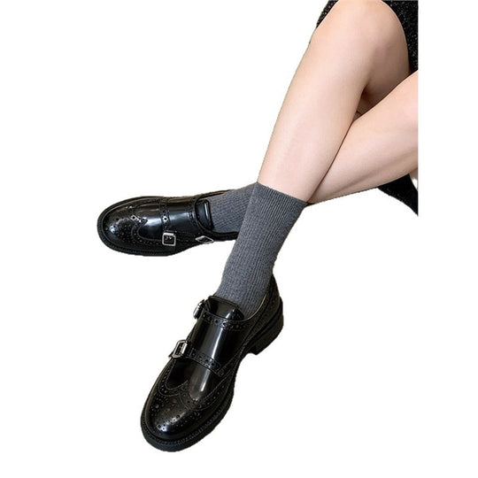 Damen elegante Brogues mit verstellbaren Riemen EB