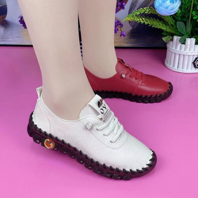 Damen komfortable Slipper-Schuhe aus mit rutschfester Sohle und elastischen Einsätzen EB