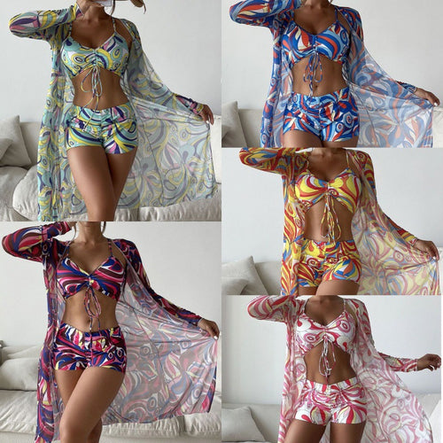 Damen Bikiniset mit lässigem Strandcover EB