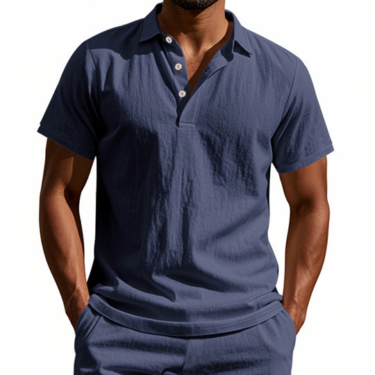 Herren Poloshirt mit atmungsaktiver Struktur und klassischem Kragen EB