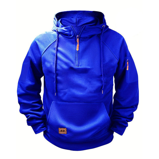Herren sportlicher Kapuzenpullover mit praktischem Reißverschluss EB