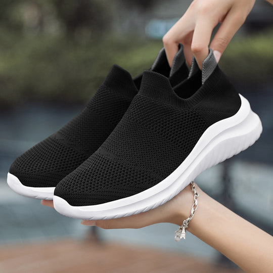 Damen Atmungsaktive Slip-On Sneakers mit stoßdämpfender Sohle EB