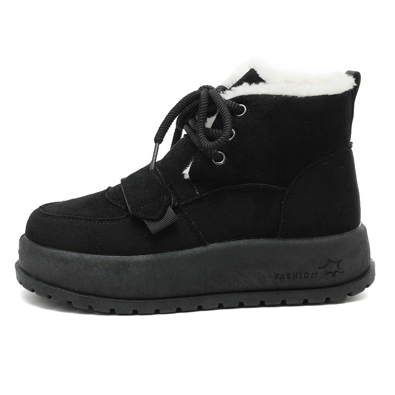 Damen modische gefütterte Winterstiefel mit rutschfester Sohle EB