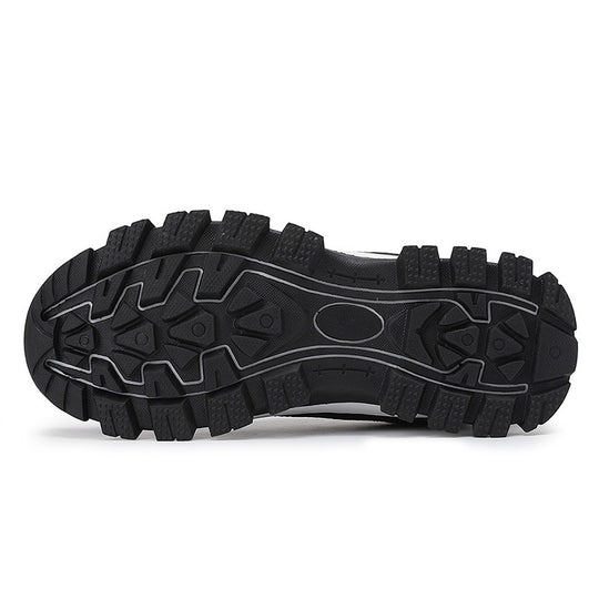 Herren nan robuster Schnür-Freizeitsneaker mit tiefem Stollenprofil, gepolstertem Schaft und praktischer Zuglasche EB