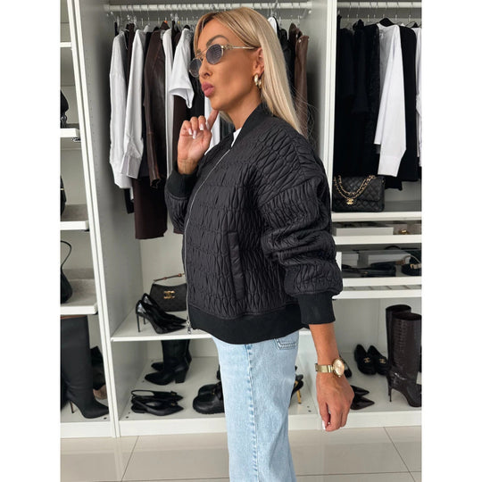Damen Steppjacke im sportlich eleganten Design mit voluminösen Ärmeln EB