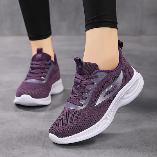 Damen Sportliche Sneakers mit dämpfender Sohle und atmungsaktivem Obermaterial EB