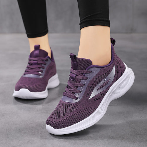 Damen Sportliche Sneakers mit dämpfender Sohle und atmungsaktivem Obermaterial EB