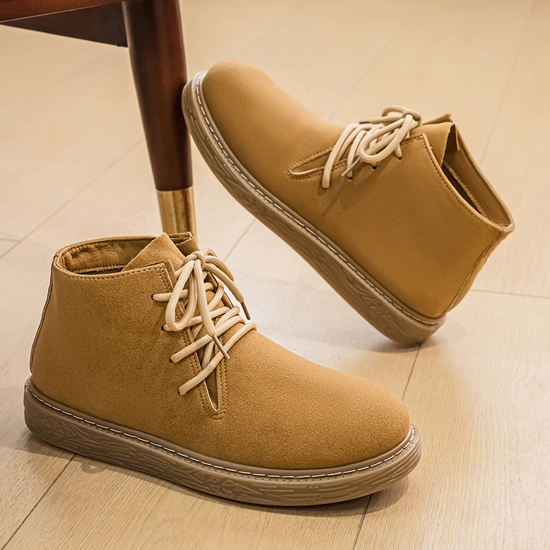 Damen Bequeme Ankle Boots mit hochgezogenem Kragen und rutschfester Sohle EB