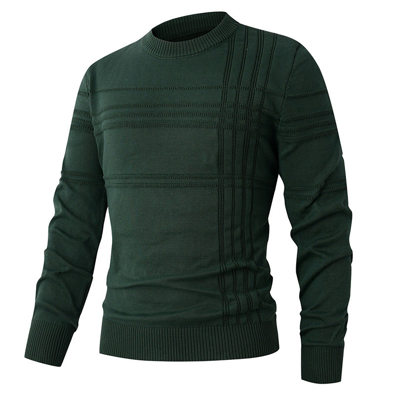 Herren feiner Strickpullover mit strukturiertem Design EB