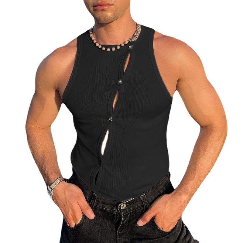 Damen sportliches ärmelloses Tanktop mit innovativem Schnürdesign EB