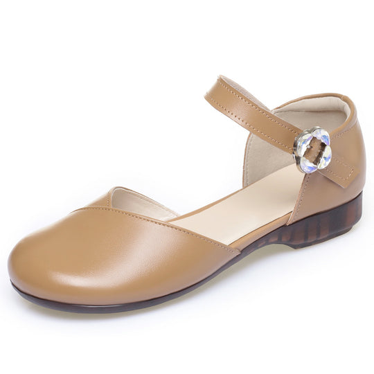 Damen Komfortable Riemchenballerinas mit modischer Schnalle EB