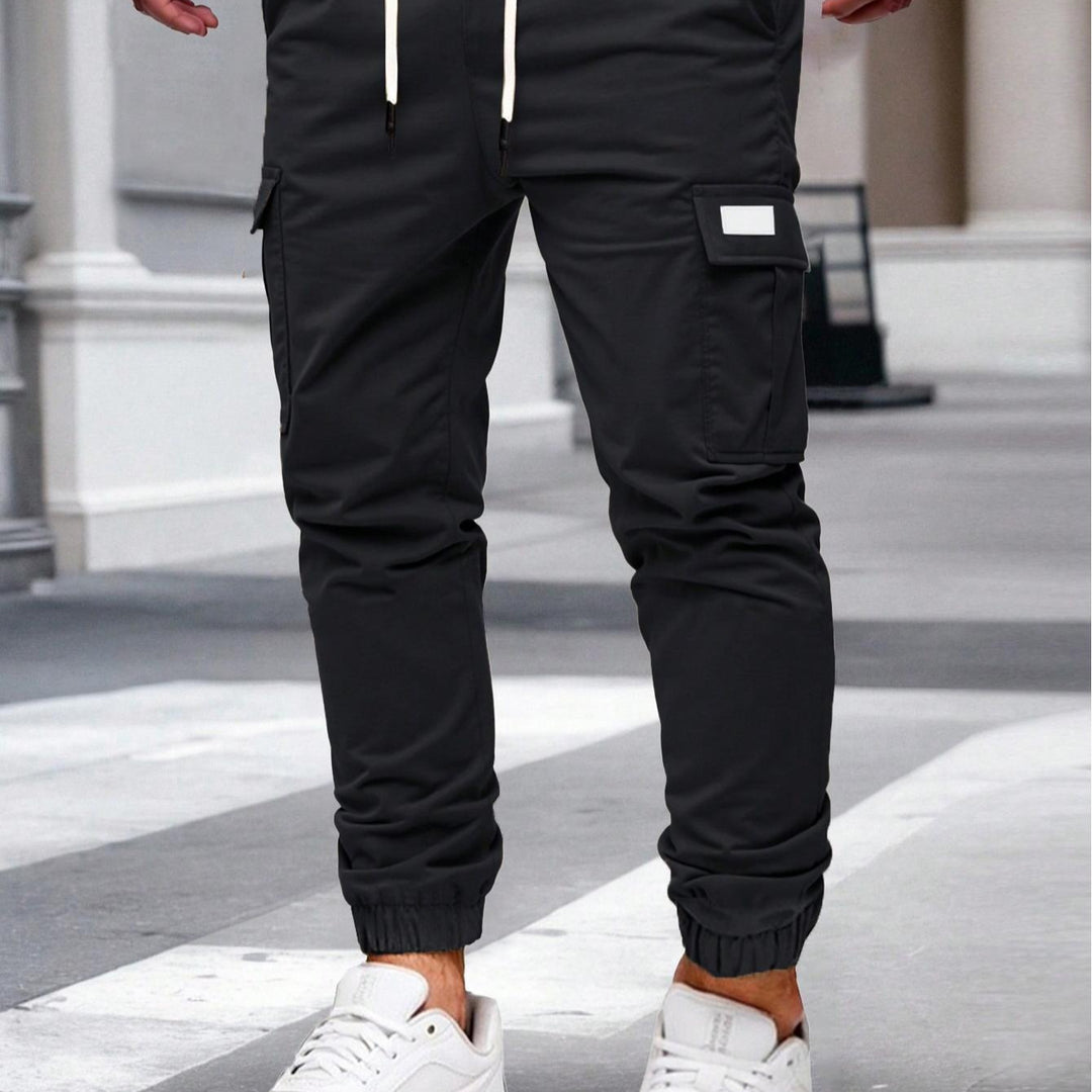 Herren Cargo-Hose mit elastischem Bund und multifunktionalen Taschen EB