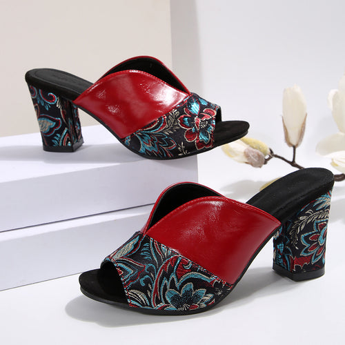 Damen elegante Schuhe mit floralem Design EB