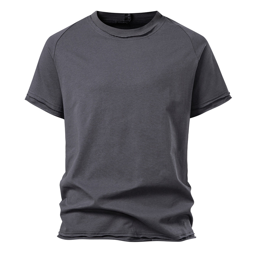 Herren lässiges Kurzarmshirt mit modischem Schnitt und atmungsaktiver Baumwolle EB
