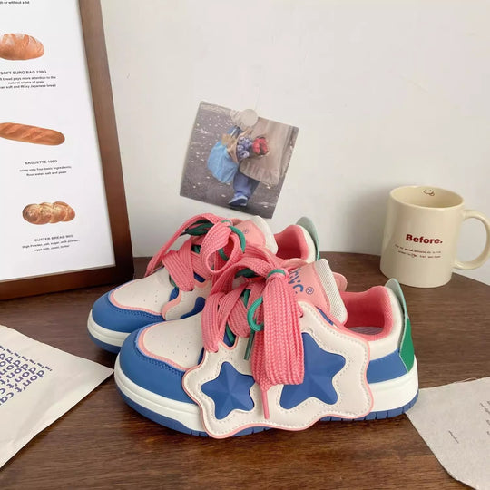 Damen Sneakers mit einzigartigem Sternen-Design und bequemer Polsterung EB
