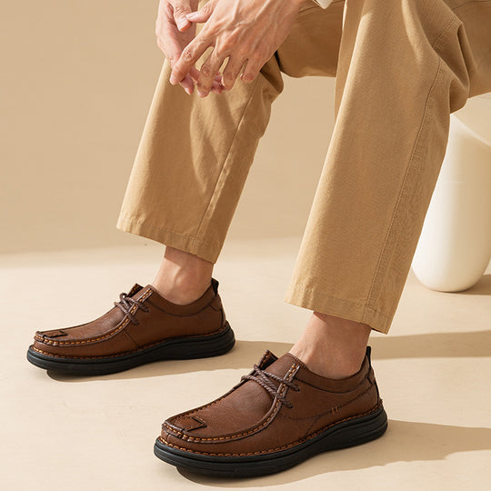 Herren Modische Schnürschuhe aus hochwertigem Kunstleder EB