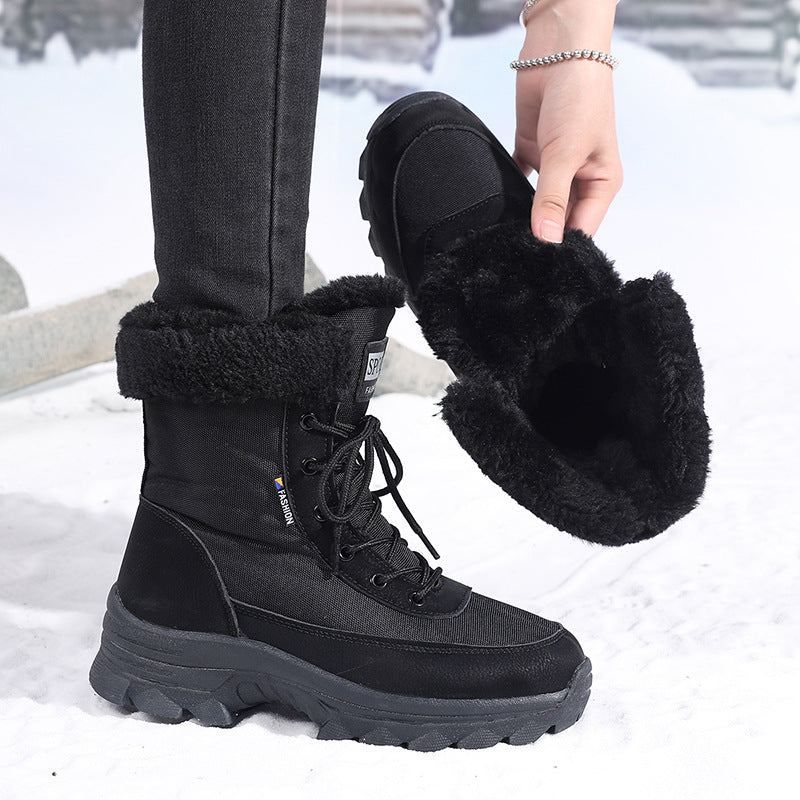 Damen winterliche Outdoor-Stiefel mit wärmeisolierendem Futter und rutschfester Sohle EB