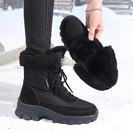 Damen winterliche Outdoor-Stiefel mit wärmeisolierendem Futter und rutschfester Sohle EB