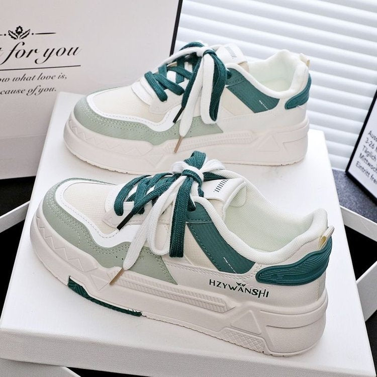 Damen modische Sneaker mit atmungsaktivem Obermaterial und gepolsterter Sohle EB