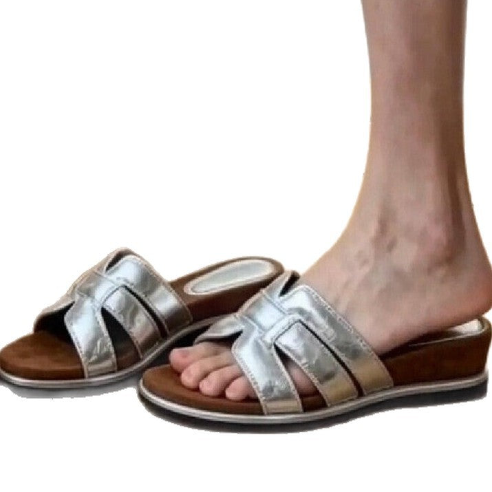 Damen elegante Schlappen mit modischen Riemen EB