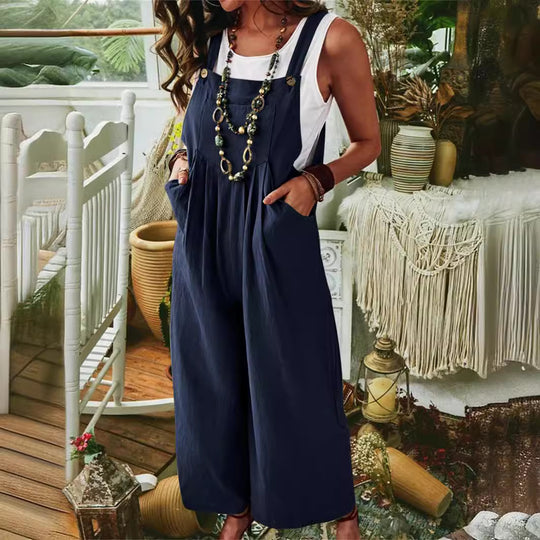 Damen Lässiger Jumpsuit mit praktischen Taschen und stilvollem Schnitt EB
