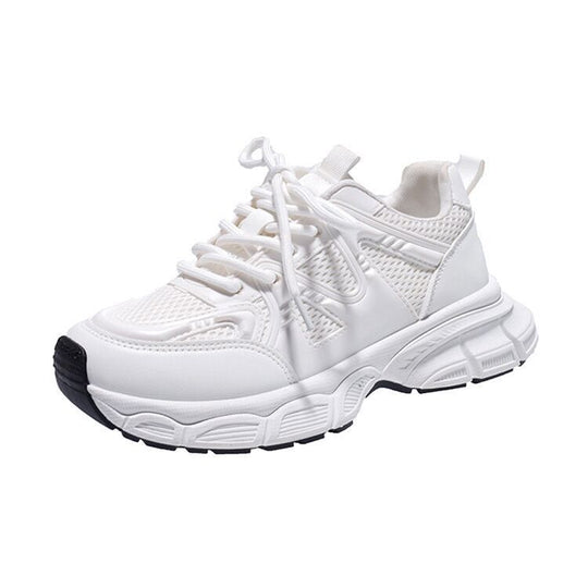 Damen Sportliche Trend Sneaker mit dicker Sohle und atmungsaktivem Obermaterial EB