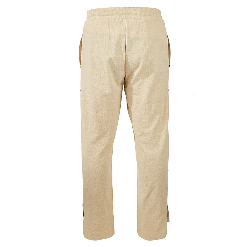 Herren modische Designerhose mit Knopfleiste und verstellbarem Bund EB