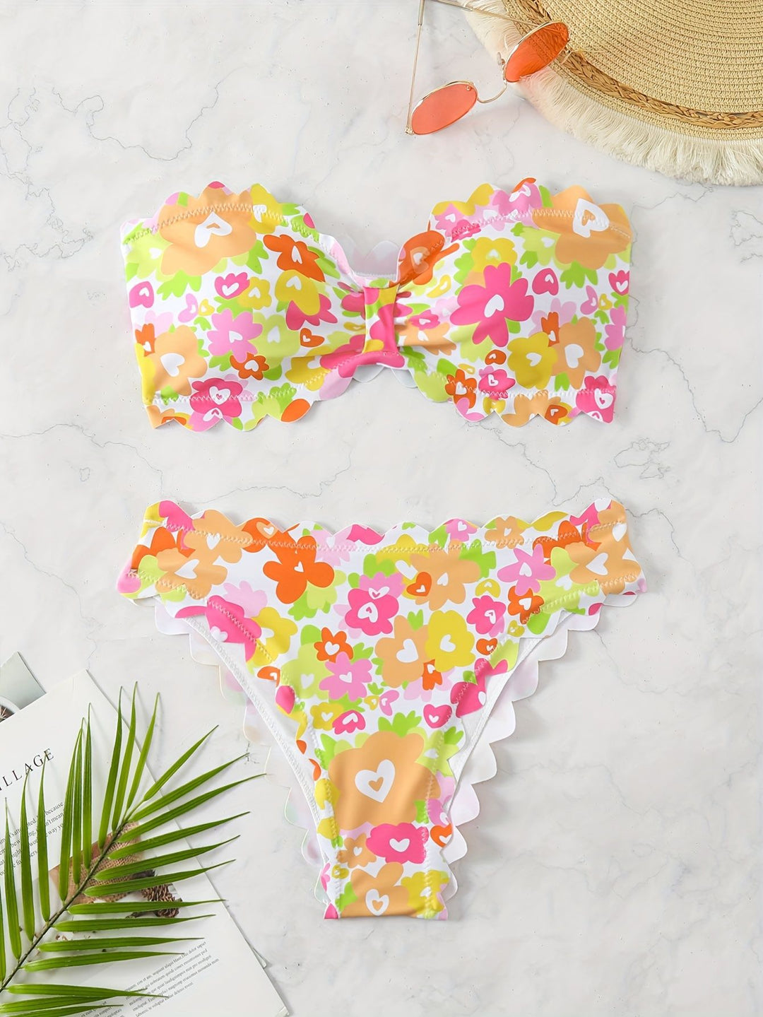 Damen Bikini-Set mit floralem Muster EB
