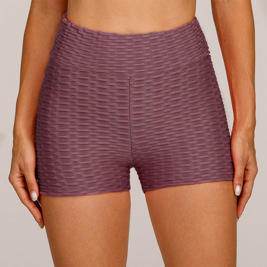 Damen Kompressionssportshorts mit strukturierter Oberfläche und hohem Bund EB