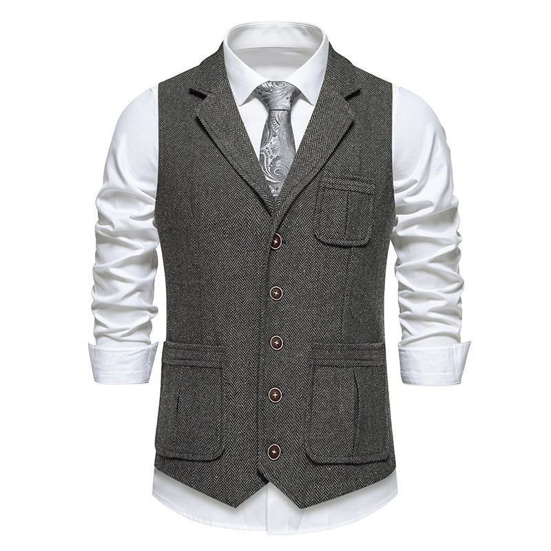 Herren elegante Weste im modernen Design mit Karomuster EB