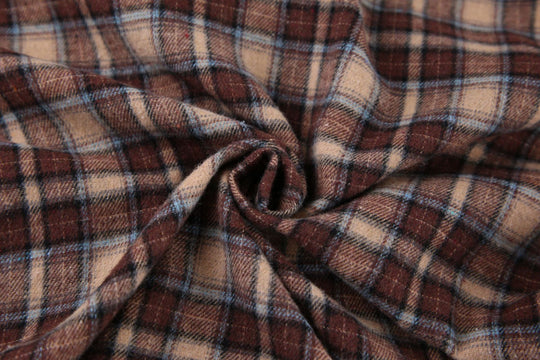 Damen Karierte Flanellbluse mit elegantem Schnitt und bequemen Ärmeln EB