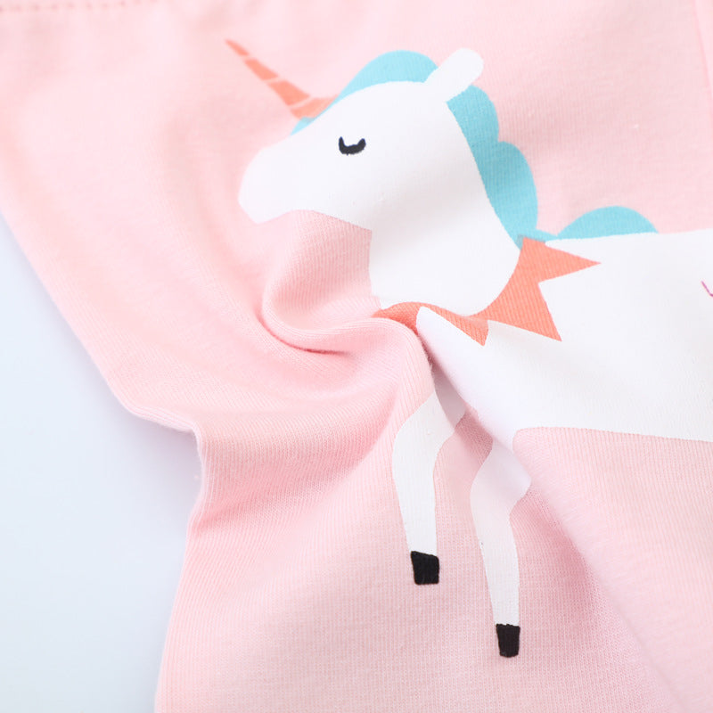 Mädchen Leggings mit bunten Einhorn-Designs EB