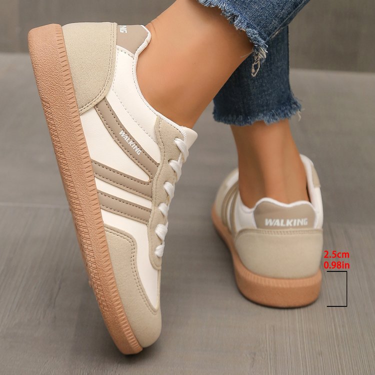 Damen Retro-Sneaker mit Veloursleder-Optik, gepolstertem Komfortfußbett und profilierter Gummilaufsohle EB