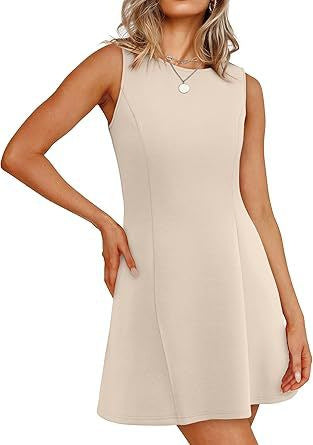 Damen ärmelloses A-Linien Kleid mit zeitlosem Schnitt EB