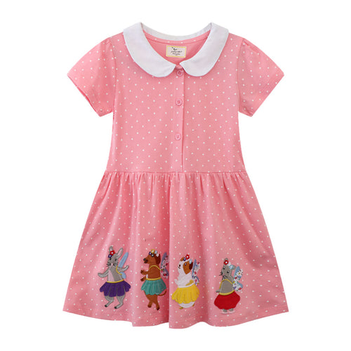 Mädchen Kleid mit süßem Tiermotiv EB