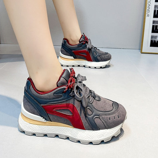 Damen Sportliche Komfort Sneakers mit dämpfender Sohle und einzigartigem Design EB