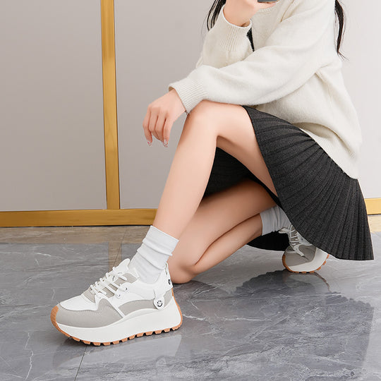 Damen Sportliche Chunky Sneakers mit hohem Tragekomfort und rutschfester Sohle EB