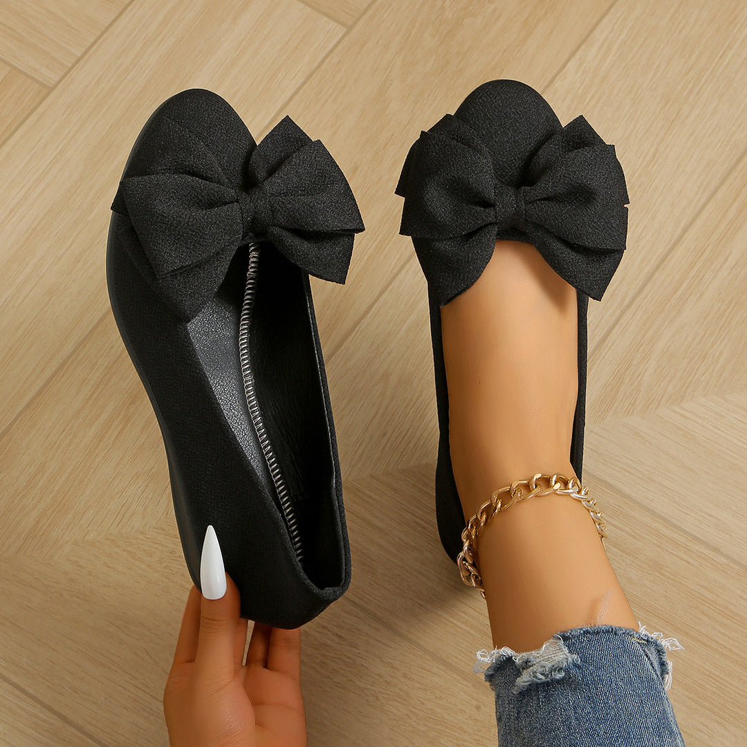 Damen elegante Ballerinas mit stilvoller Blumenapplikation EB