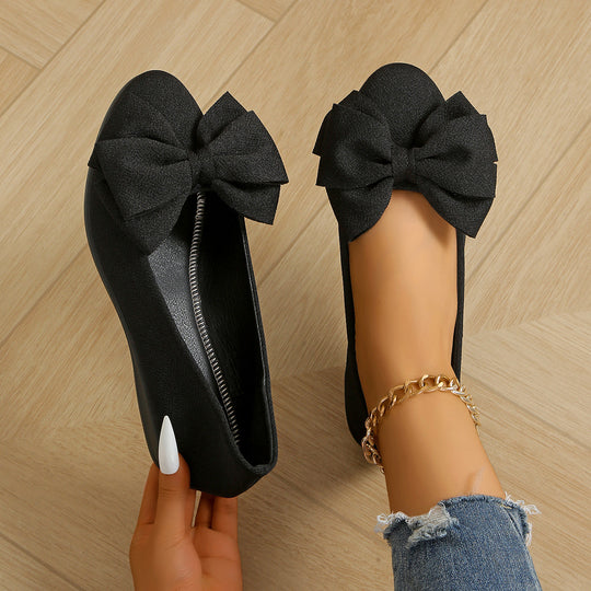 Damen elegante Ballerinas mit stilvoller Blumenapplikation EB