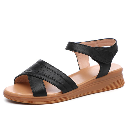 Damen Komfortable Riemchensandalen mit atmungsaktivem Obermaterial und flexiblem Fußbett EB