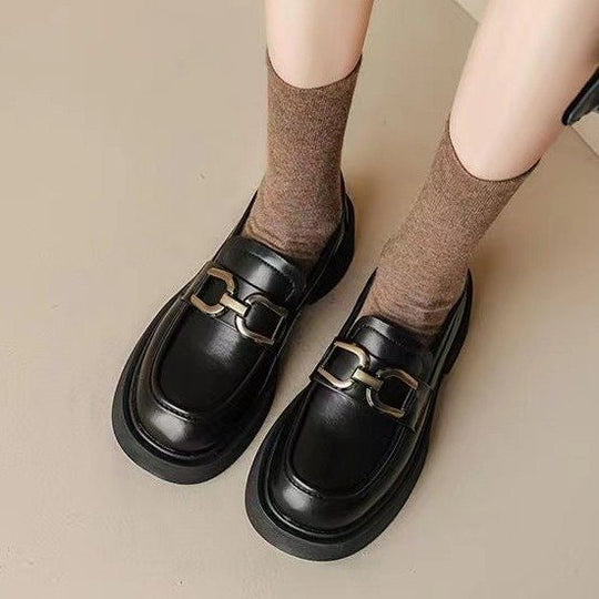 Damen elegante Mokassins mit modischem Schnallenverschluss EB